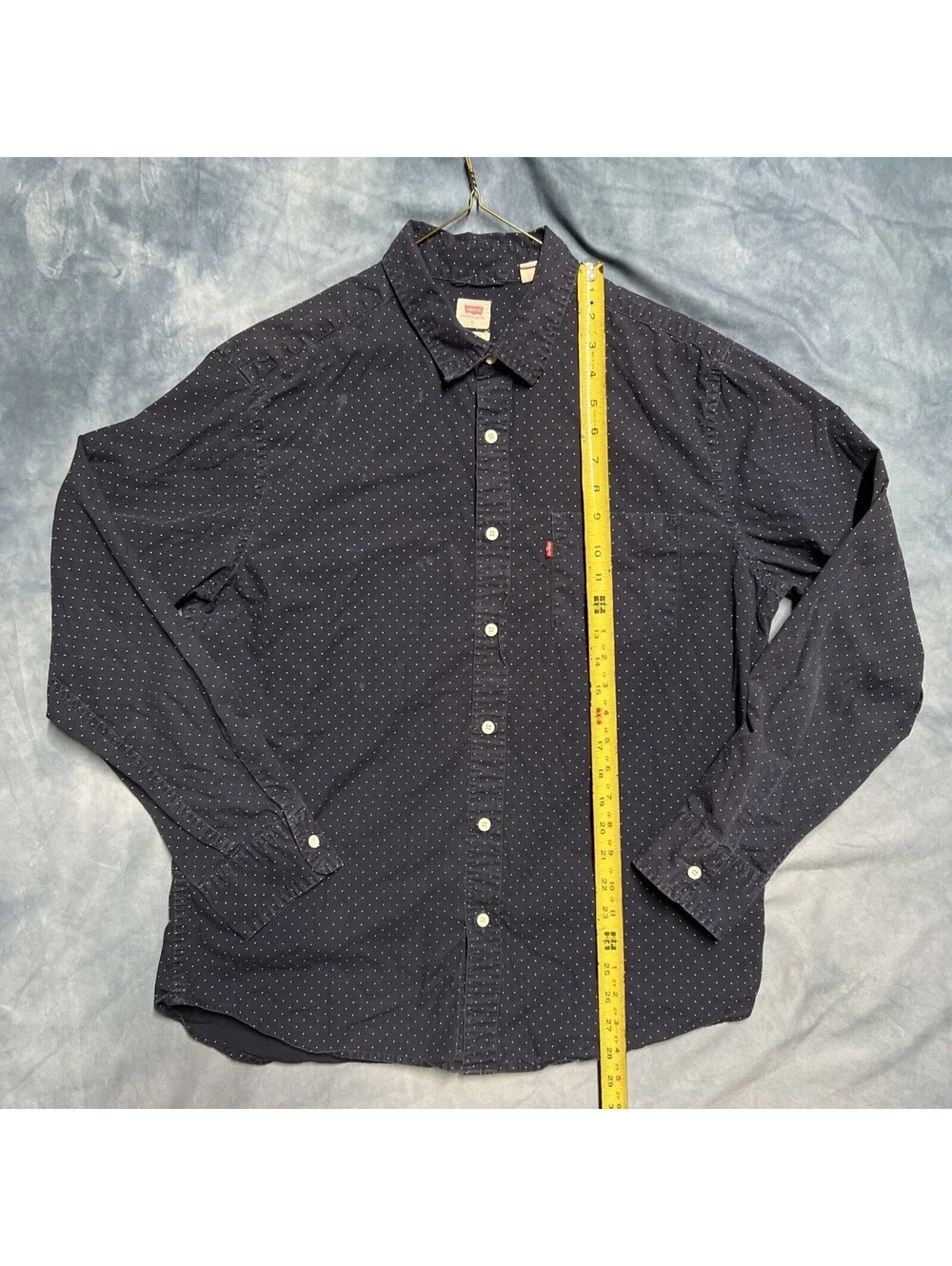 Levi’s Blue Tiny Dot Shirt Long Sleeve L  - 1208-2G